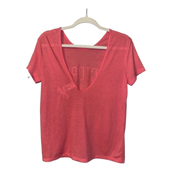 Victoria Sport Pink Low Cut Back Tee, Small - Picture 4 of 7